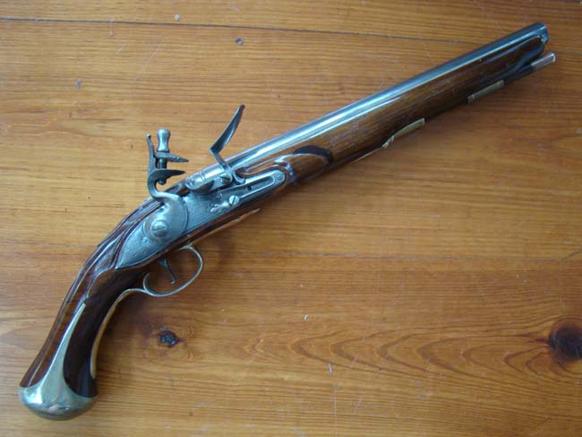 A Revolutionary War "STYLE" British Flintlock Heavy Dragoon pistol made for Colonial Williamsburg
